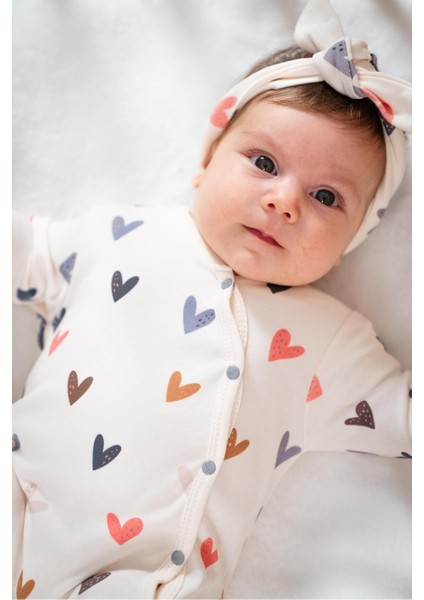 Kalp Baskılı Patikli Tulum