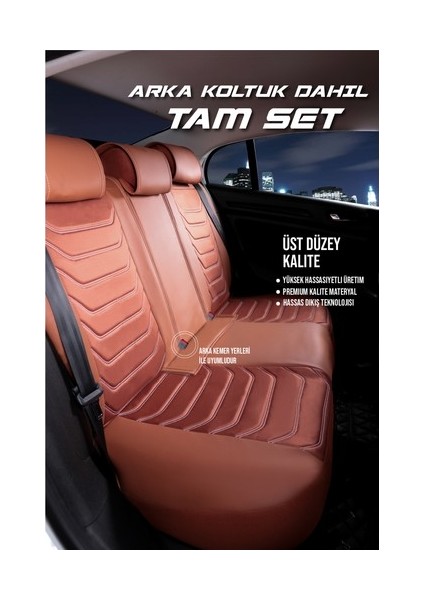 Aldysm Bmw 3 Serisi 325 Uyumlu Lüx Deri Oto Koltuk Kılıfı Ön Arka Takım Sports Model Tarçın fiyatları