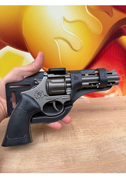 Kapsül Patlatan Metal Tabanca Füme Revolver Silah 25 cm Kapsüllütabancası fiyatları