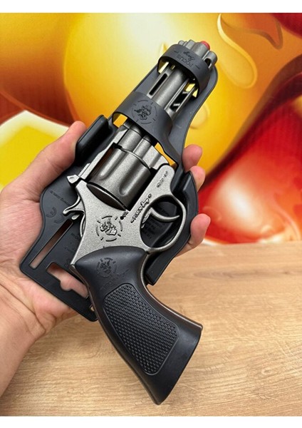 Kapsül Patlatan Metal Tabanca Füme Revolver Silah 25 cm Kapsüllütabancası fırsatları