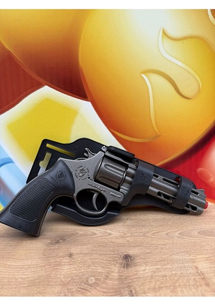 Kapsül Patlatan Metal Tabanca Füme Revolver Silah 25 cm Kapsüllütabancası indirimleri