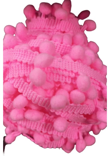 Sıralı Ponpon 1 Metre Pembe