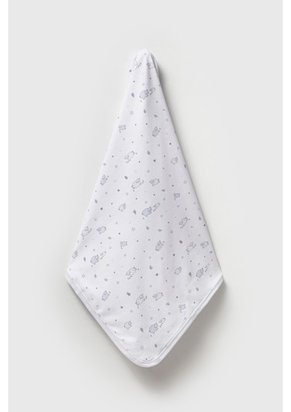 %100 Organik Pamuk Çift Katlı Kuzu Bebek Battaniyesi