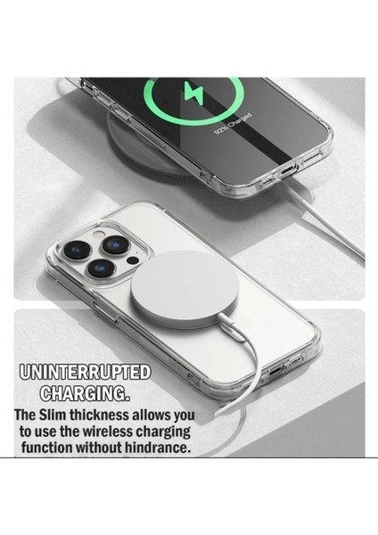Apple Iphone 14 Pro Max Kılıf Magsafe Şarj Özellikli Şeffaf Sert Pc Kapak modelleri