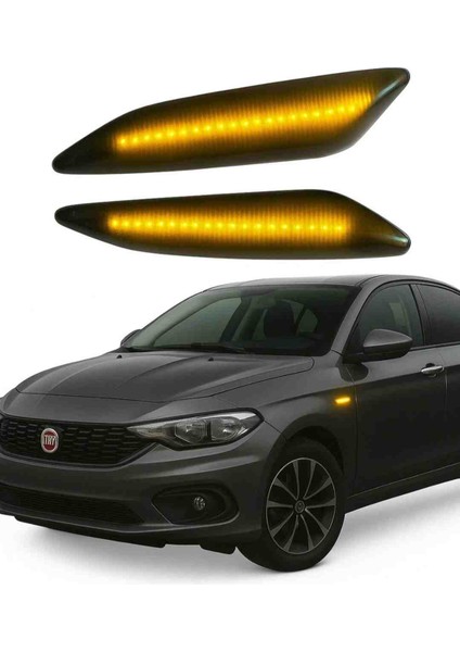 Fiat Egea Düz Ledli Çamurluk Sinyali Sağ Sol Takım ( Soketsiz )
