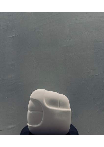 Organik Minimal Seramik Heykel – 24X24 cm Kübik Form Sanatsal Dekoratif Obje fiyatları