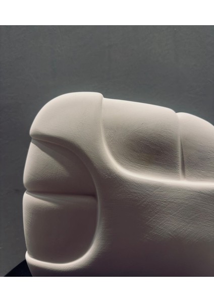 Organik Minimal Seramik Heykel – 24X24 cm Kübik Form Sanatsal Dekoratif Obje modelleri