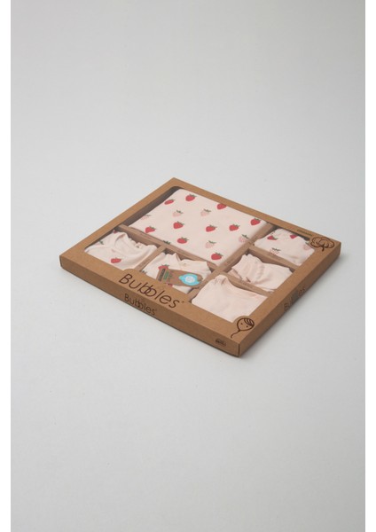 %100 0rganik Pamuk Çilek Baskılı Kutulu 10 Parça Unisex Bebek Hastane Çıkış Seti modelleri