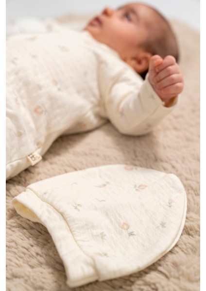 Rose Girl %100 Organik Pamuk Kız Bebek Fermuarlı Tulum