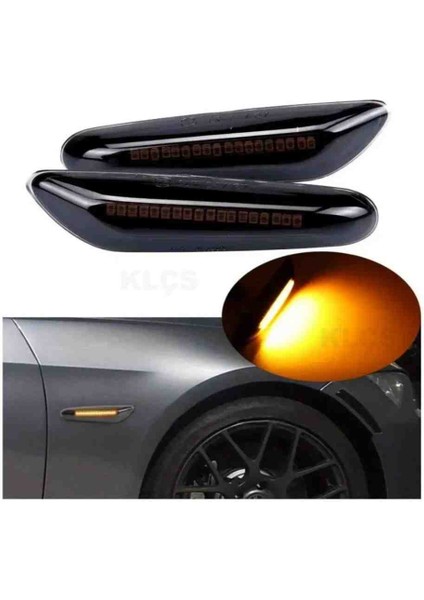 Bmw E60 E61 E90 E91 E92 E93 E 46 Düz Ledli Çamurluk Sinyali Sağ Sol Takım ( Soketsiz )