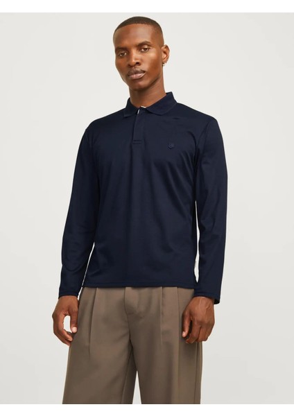 Jprccrodney Ls Polo Yaka Lacivert Erkek Sweat Shirt 12259645 modelleri