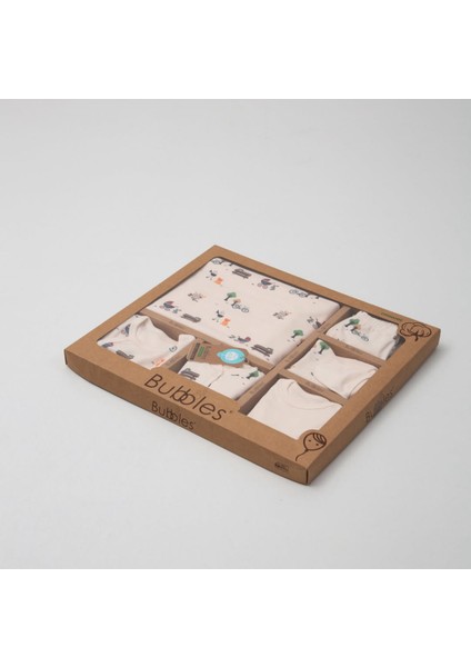 %100 Organik Pamuk Piknik Baskılı 10 Parça Kutulu Unısex Bebek Hastane Çıkış Seti fiyatları