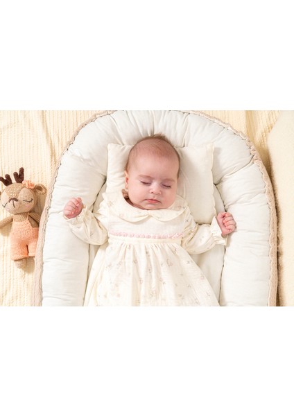 %100 Organik Pamuk Rose Girl Desen Külot+Elbise