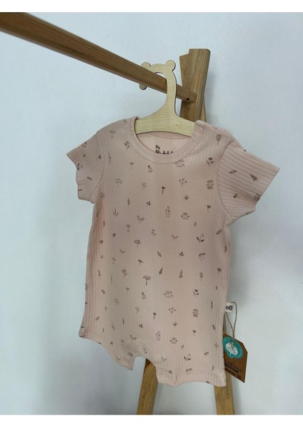 %100 Organik Pamuk Yazlık Tulum Unisex Çiçek Desenli Günlük Kullanım İçin İdeal