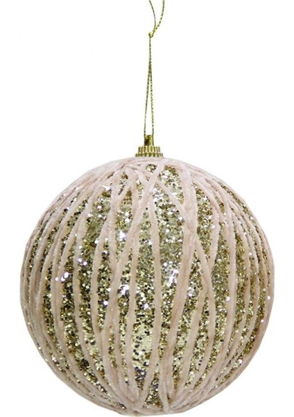 8 cm Parlak Şampanya Renk Yılbaşı Top Süs Seti 3 Adet, Şık ve Parlak Dekorasyon. fiyatları