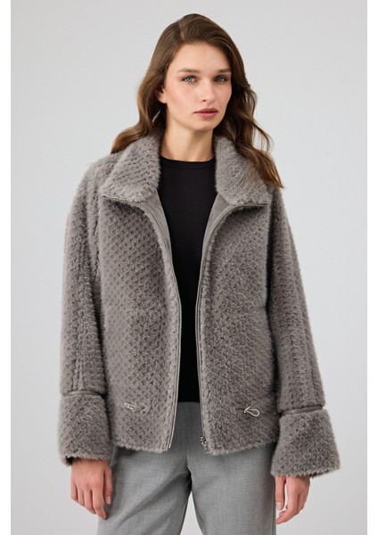 Luzern Kadın Gri Çift Taraflı Teddy Mont 25WGP5318FF