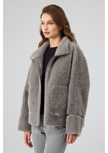 Luzern Kadın Gri Çift Taraflı Teddy Mont 25WGP5318FF modelleri