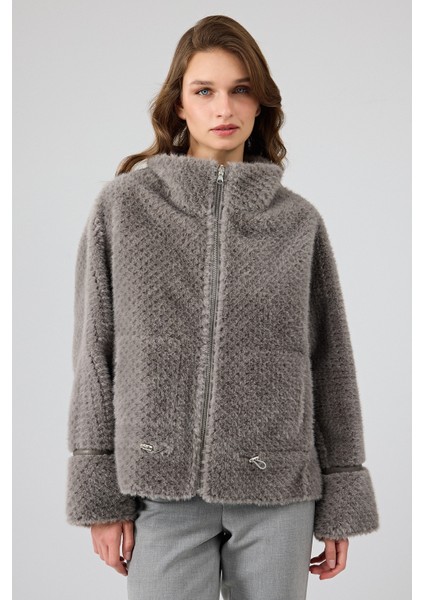 Luzern Kadın Gri Çift Taraflı Teddy Mont 25WGP5318FF