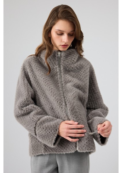 Luzern Kadın Gri Çift Taraflı Teddy Mont 25WGP5318FF