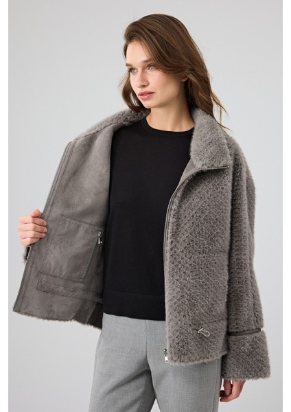 Luzern Kadın Gri Çift Taraflı Teddy Mont 25WGP5318FF