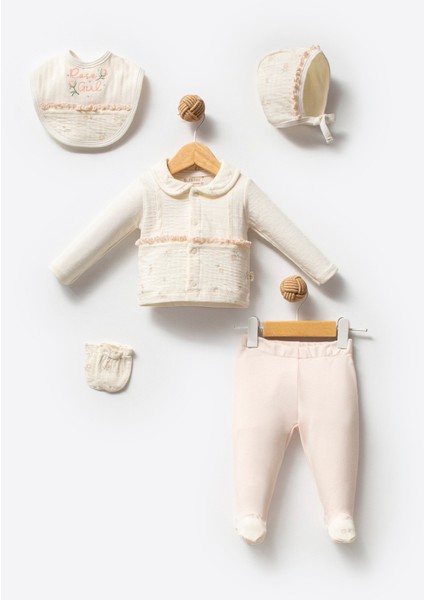 Rose Girl %100 Organik Pamuk Kız Bebek 5'li Hastane Çıkış Seti fırsatları