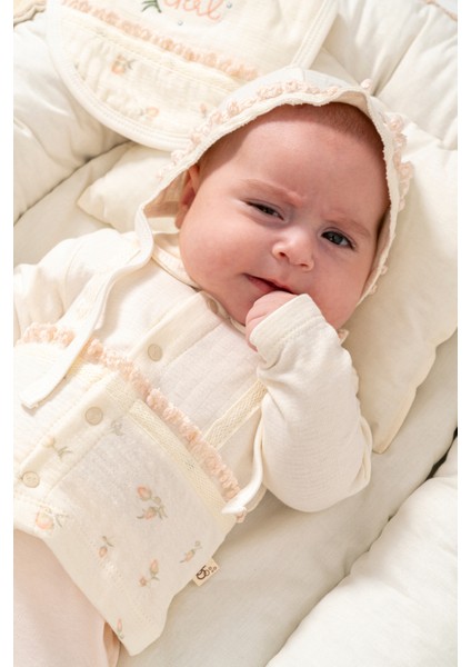 Rose Girl %100 Organik Pamuk Kız Bebek 5'li Hastane Çıkış Seti indirimleri