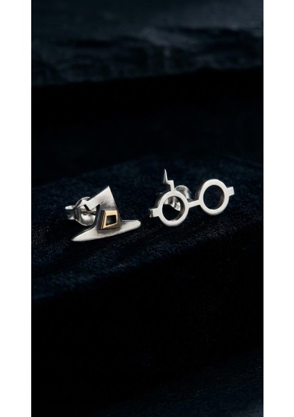 Şapka ve Gözlük Oksitli Gümüş Küpe fırsatları