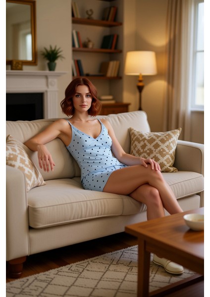 Kadın Kalpli V Yaka Ince Askılı Örme Pijama Takımı Fonksiyonel Dayanıklı Kaliteli Konforlu