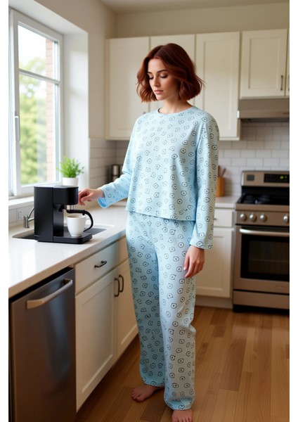 Kadın Ayıcıklı Pamuklu Pijama Takımı Fonksiyonel Dayanıklı Kaliteli Konforlu Estetik Rahat fiyatları