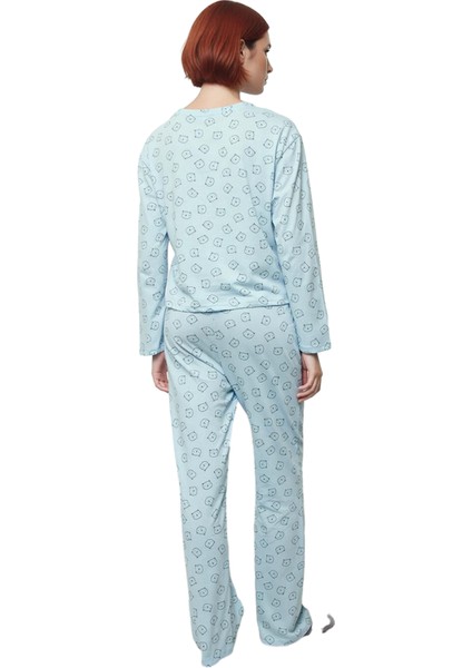 Kadın Ayıcıklı Pamuklu Pijama Takımı Fonksiyonel Dayanıklı Kaliteli Konforlu Estetik Rahat indirimleri