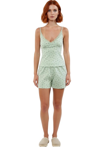 Kadın Kalpli V Yaka Ince Askılı Örme Pijama Takımı Fonksiyonel Dayanıklı Kaliteli Konforlu fırsatları