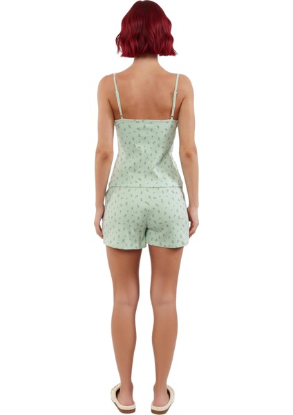 Kadın Kalpli V Yaka Ince Askılı Örme Pijama Takımı Fonksiyonel Dayanıklı Kaliteli Konforlu indirimleri