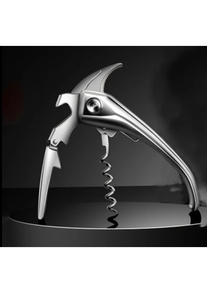 Premium Metal Paslanmaz Tirbuşon Şarap ve Şampanya Mantar Açacağı