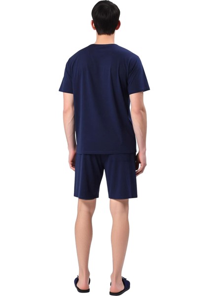 Erkek Bisiklet Yaka Kısa Kollu Baskılı Pijama Takımı Fonksiyonel Dayanıklı Kaliteli Modern indirimleri