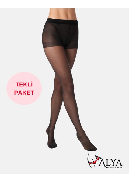 Kadın Külotlu Çorap, Parlak Ince, 15 Denye, Fit, Tekli Paket, Siyah, S/m
