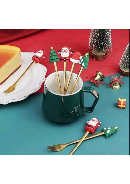 6'lı Noel Yılbaşı Kaşık Çatal Seti fiyatları