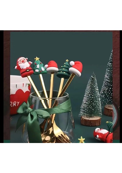 6'lı Noel Yılbaşı Kaşık Çatal Seti fırsatları