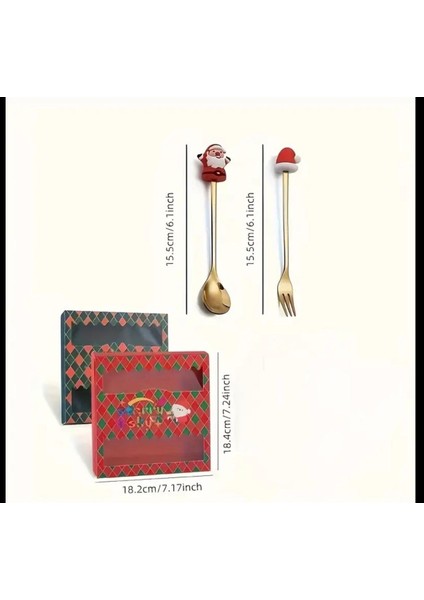 6'lı Noel Yılbaşı Kaşık Çatal Seti indirimleri