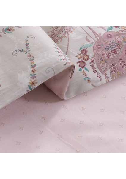 Barbara Saten Çift Kişilik Nevresim Takımı - Pudra fırsatları