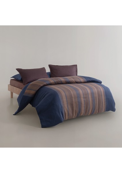 Kelt Saten Çift Kişilik Nevresim Takımı - Lacivert