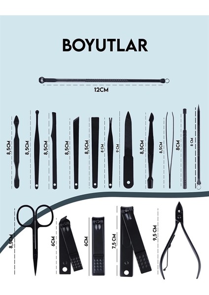 17 Parça Profesyonel Manikür Seti indirimleri