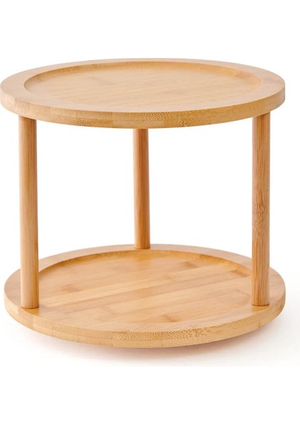 Bambu Iki Katlı Döner Sunumluk 24,5×24,5×18 cm fiyatları