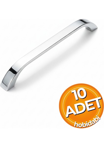 128 mm Metal 10 Adet Göksu Krom Kulp Tv Ünitesi Kulbu Mobilya Çekmece Vestiyer Mutfak Dolap