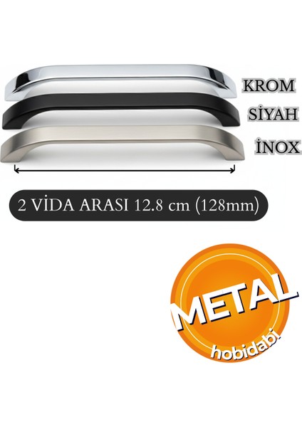 128 mm Metal 10 Adet Göksu Krom Kulp Tv Ünitesi Kulbu Mobilya Çekmece Vestiyer Mutfak Dolap fiyatları