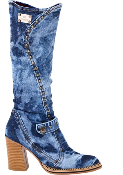 /kovboy Kot Çizmeleri, Kadın Kot Ayakkabılar, Western Botlar, Platform Kot Botlar / Mavi Renk Kot Çizme /doğum Günü Hediyesi fırsatları