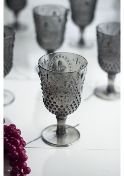 Akrilik Füme 6'lı Kadeh & Su Meşrubat Kahve Yanı Bardağı 450 ml ( Cam Değildir ) fiyatları