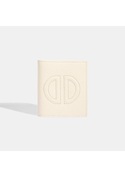 Kadın Beyaz D Logolu Deri Cüzdan fiyatları