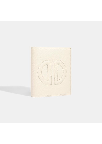 Kadın Beyaz D Logolu Deri Cüzdan modelleri