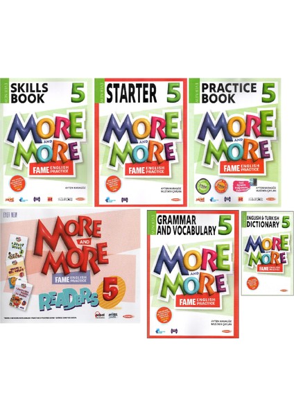 Kurmay Elt More And More 5.sınıf Practice Book+Skills Book +Starter+Readers+Grammar And Vocabulary+Dıctıonary (6 Lı Set)