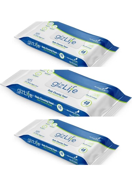 Vücut Temizleme Havlusu 3 Paket 144 Yaprak